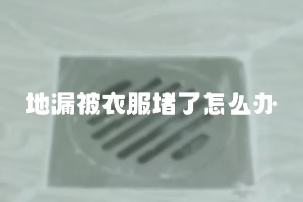 地漏被衣服堵了怎么辦