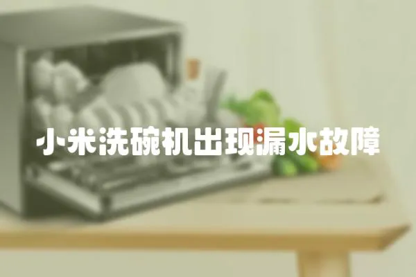 小米洗碗機出現漏水故障