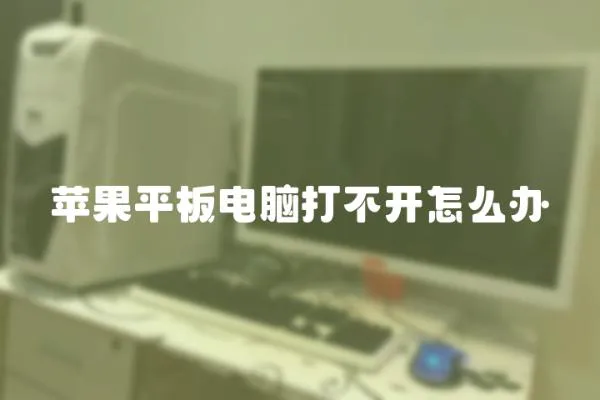 蘋果平板電腦打不開怎么辦