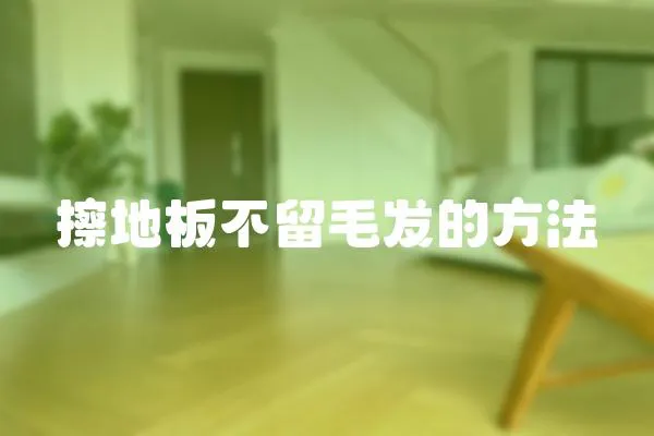 擦地板不留毛發的方法