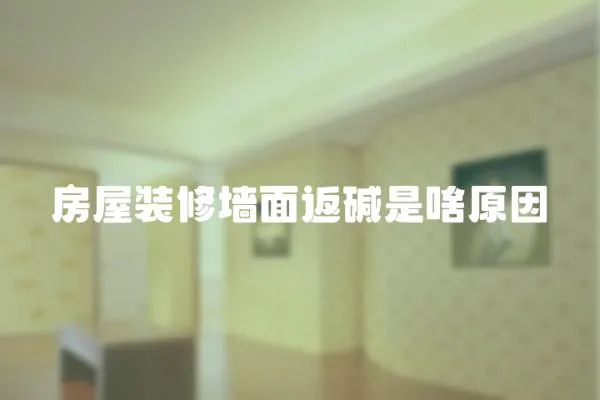 房屋裝修墻面返堿是啥原因