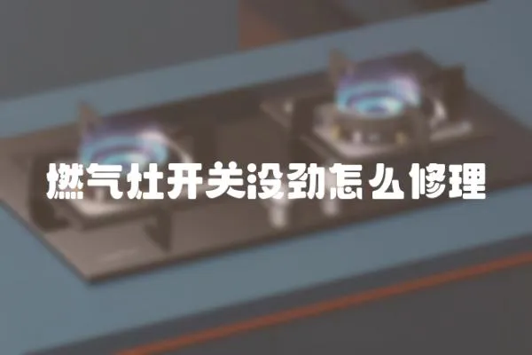 燃?xì)庠铋_關(guān)沒勁怎么修理