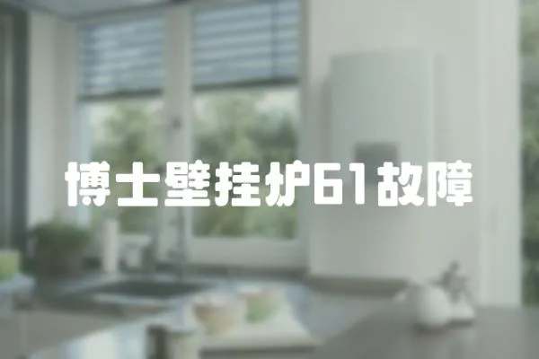 博士壁掛爐61故障