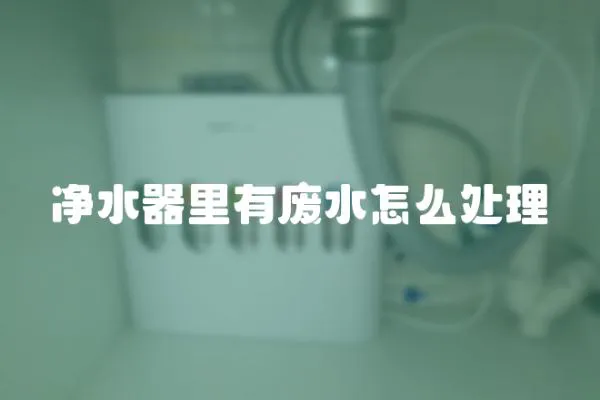 净水器里有废水怎么处理