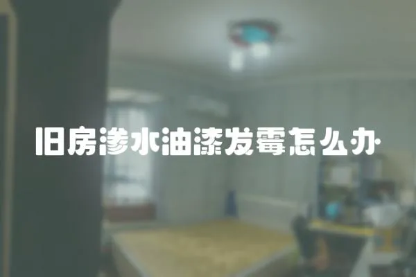 舊房滲水油漆發霉怎么辦
