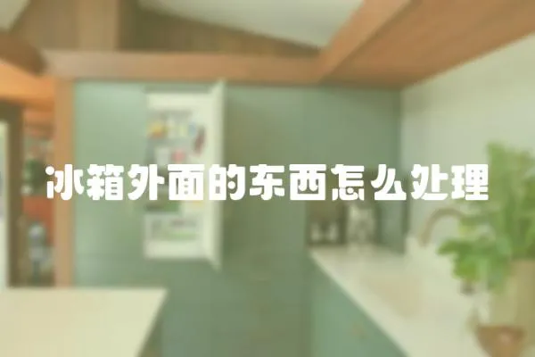 冰箱外面的東西怎么處理
