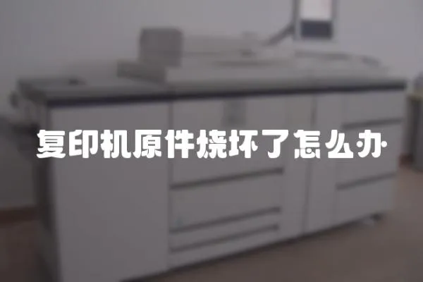 復印機原件燒壞了怎么辦