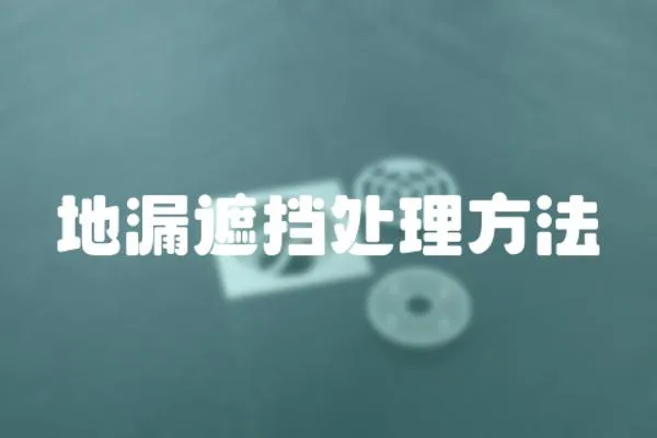 地漏遮擋處理方法