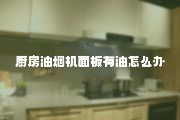 廚房油煙機面板有油怎么辦