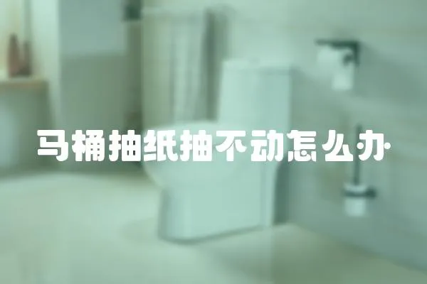 馬桶抽紙抽不動怎么辦