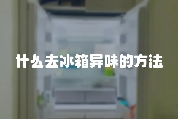 什么去冰箱異味的方法