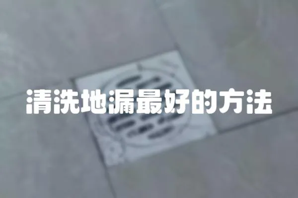 清洗地漏最好的方法