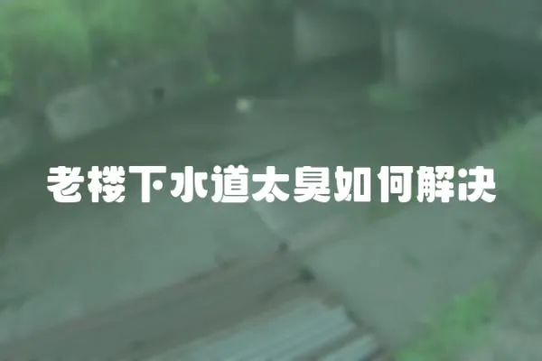 老樓下水道太臭如何解決