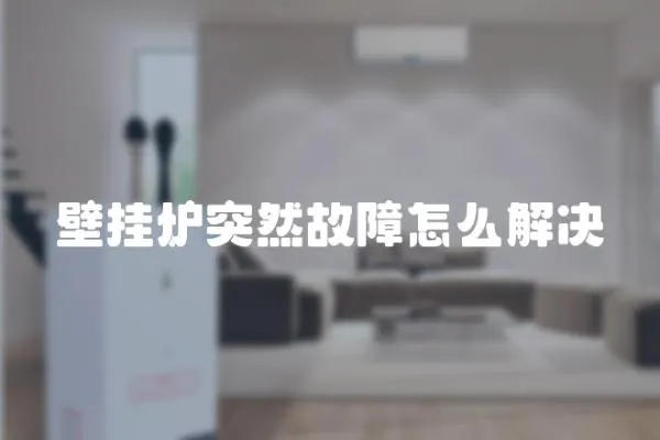 壁掛爐突然故障怎么解決