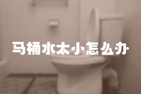馬桶水太小怎么辦