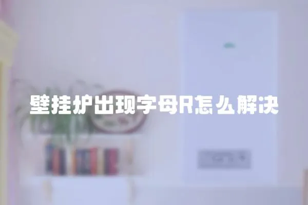 壁掛爐出現(xiàn)字母R怎么解決