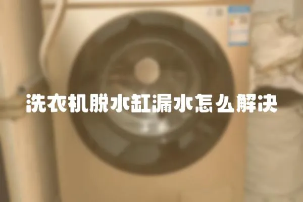 洗衣機脫水缸漏水怎么解決
