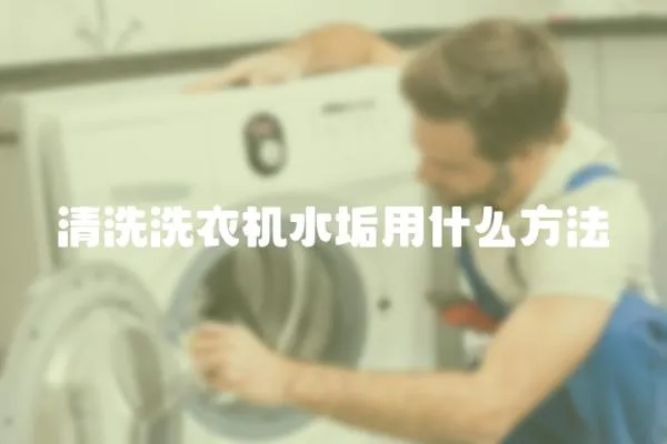 清洗洗衣機水垢用什么方法