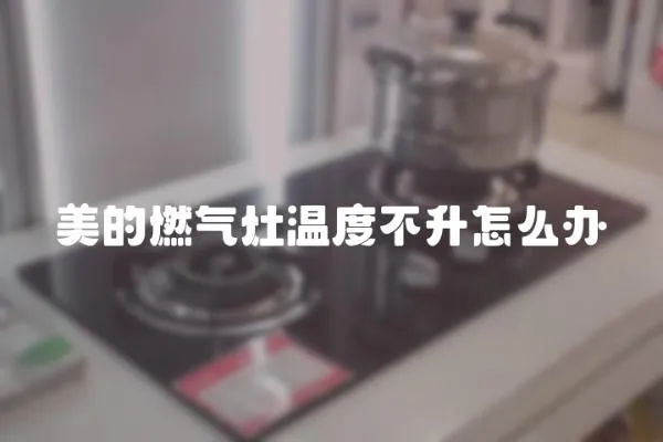 美的燃氣灶溫度不升怎么辦