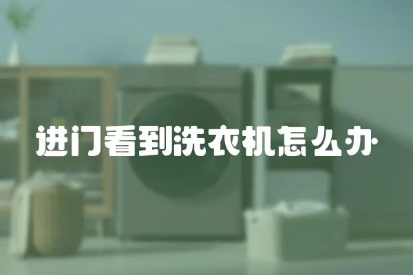 進門看到洗衣機怎么辦