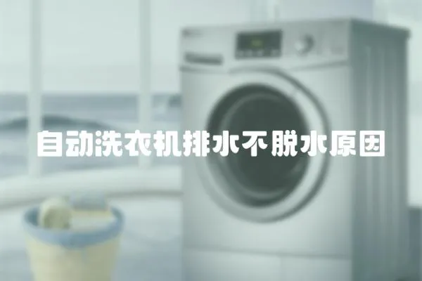 自動(dòng)洗衣機(jī)排水不脫水原因