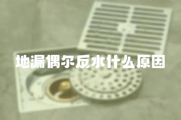 地漏偶爾反水什么原因