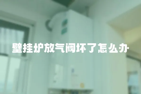 壁挂炉放气阀坏了怎么办