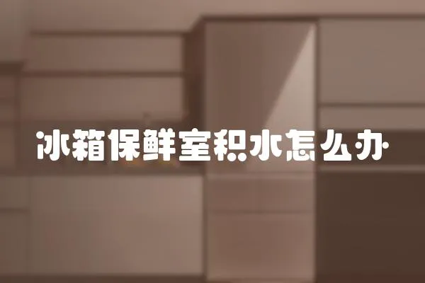 冰箱保鮮室積水怎么辦