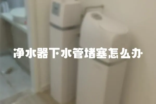 凈水器下水管堵塞怎么辦