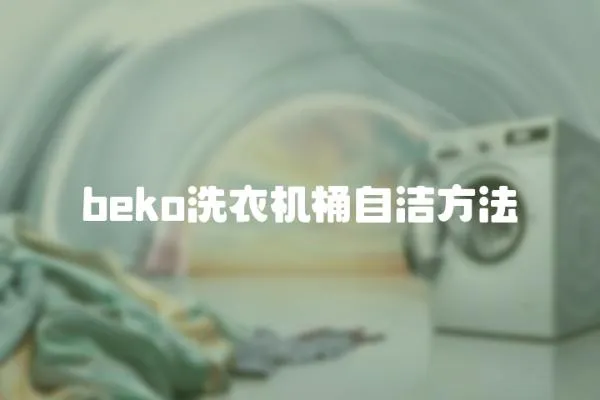 beko洗衣机桶自洁方法