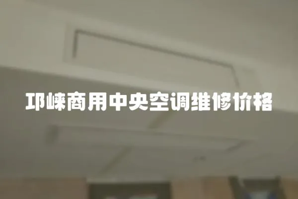 邛崍商用中央空調維修價格