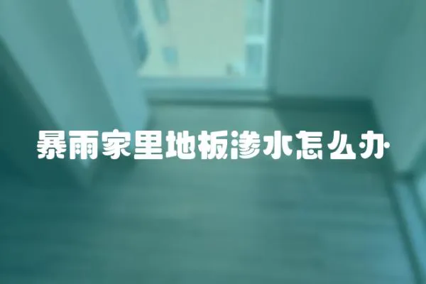 暴雨家里地板滲水怎么辦
