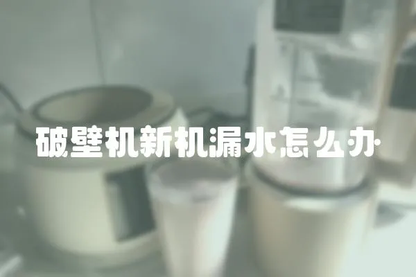 破壁機新機漏水怎么辦