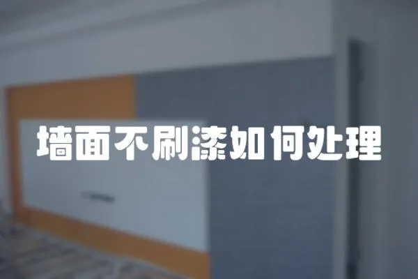 墻面不刷漆如何處理