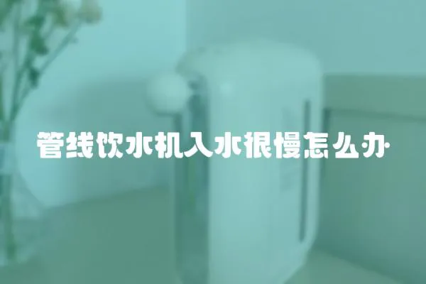 管線飲水機入水很慢怎么辦