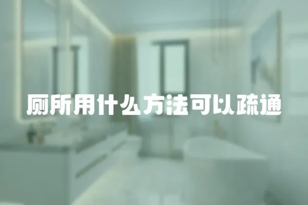 廁所用什么方法可以疏通