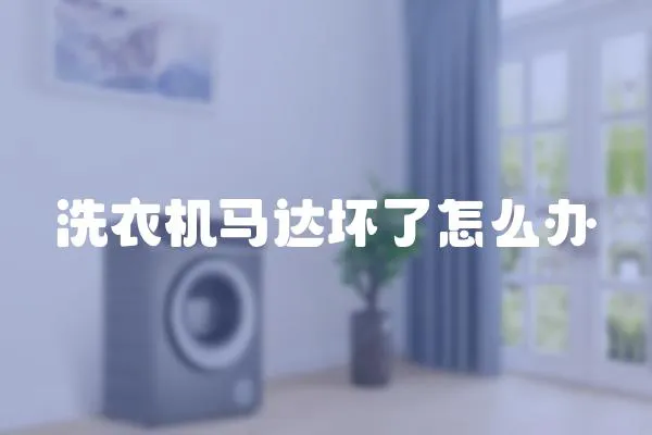 洗衣機馬達壞了怎么辦