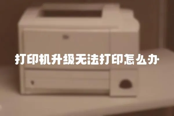 打印機升級無法打印怎么辦
