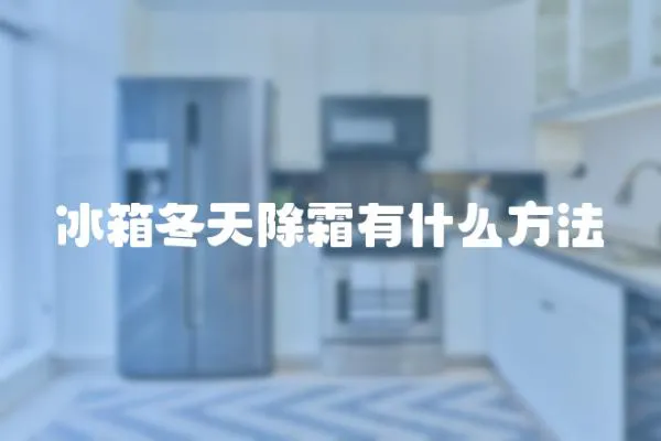 冰箱冬天除霜有什么方法