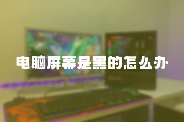 電腦屏幕是黑的怎么辦