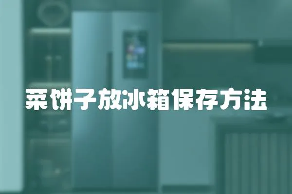菜餅子放冰箱保存方法