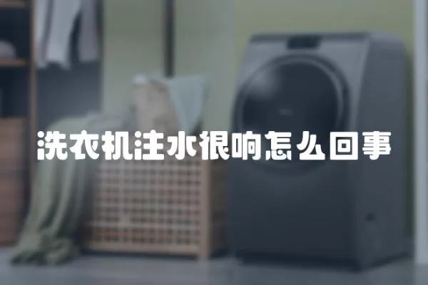 洗衣機(jī)注水很響怎么回事