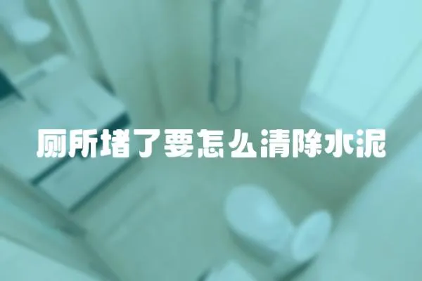 廁所堵了要怎么清除水泥