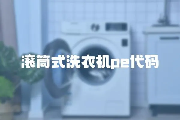 滾筒式洗衣機pe代碼