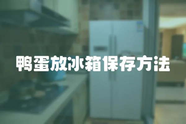 鴨蛋放冰箱保存方法