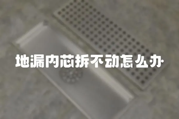 地漏內芯拆不動怎么辦