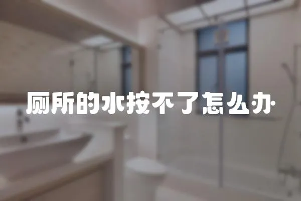 廁所的水按不了怎么辦
