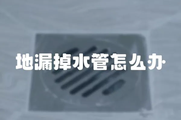 地漏掉水管怎么辦
