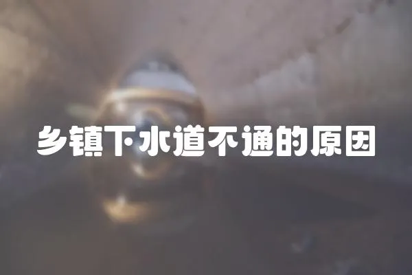 鄉鎮下水道不通的原因