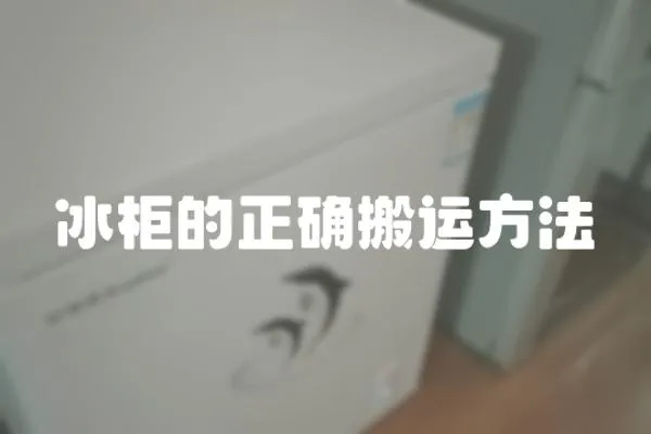 冰柜的正確搬運方法